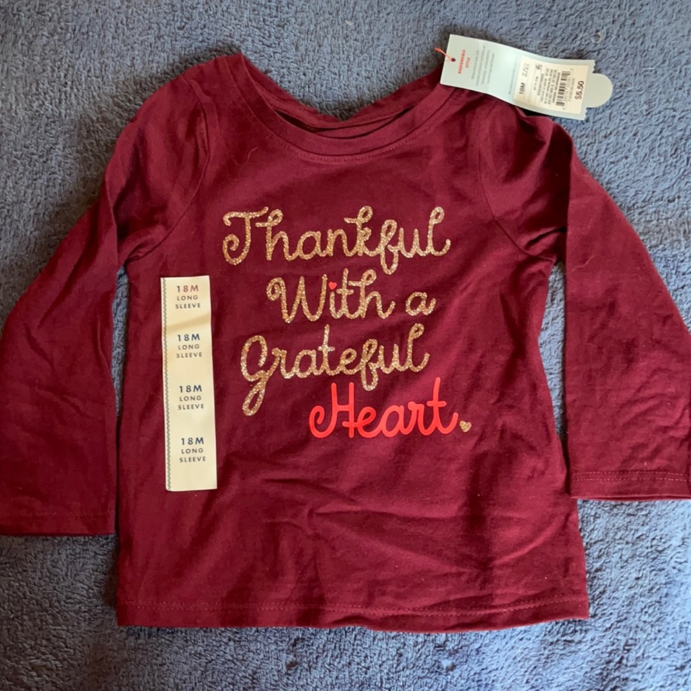 Maroon Cat & Jack LS tee